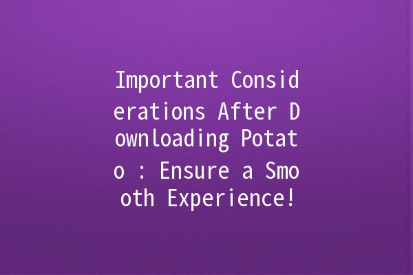 Important Considerations After Downloading Potato 🥔: Ensure a Smooth Experience!