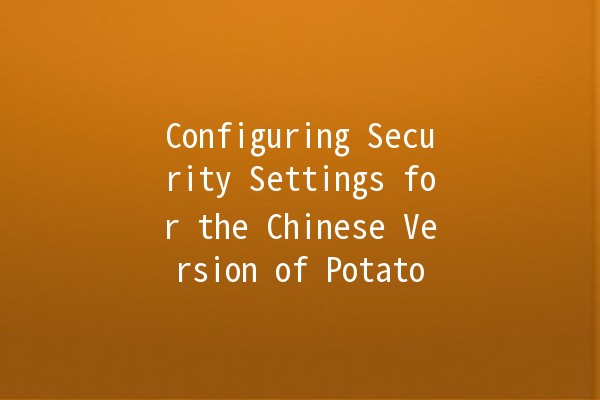 Configuring Security Settings for the Chinese Version of Potato 🍟🔒