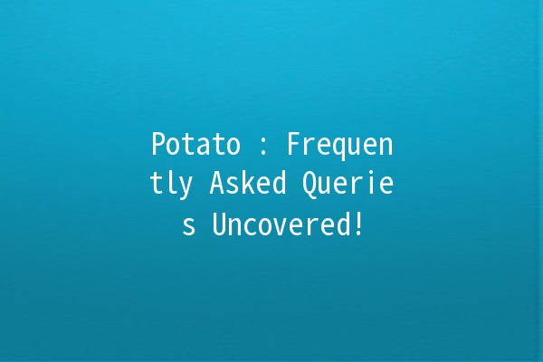 Potato 🥔: Frequently Asked Queries Uncovered!