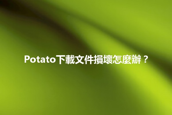 Potato下載文件損壞怎麼辦？🔧💻