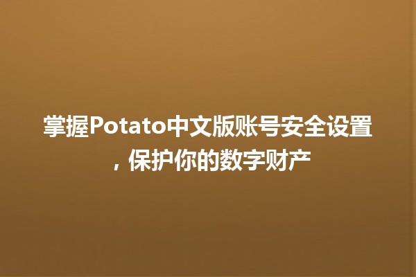 🚀掌握Potato中文版账号安全设置，保护你的数字财产🛡️