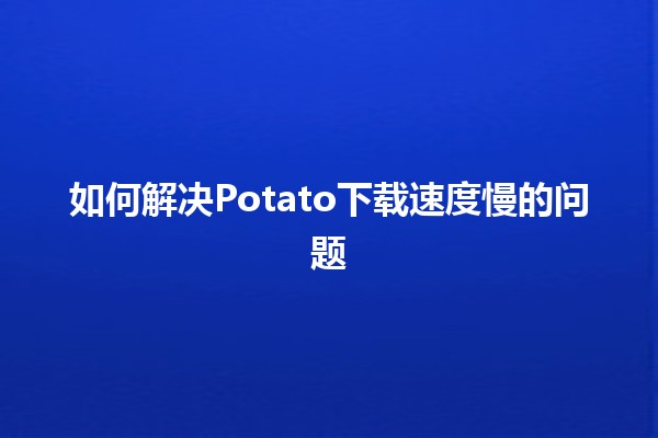 如何解决Potato下载速度慢的问题 🚀💻