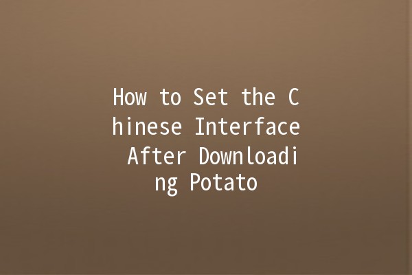 How to Set the Chinese Interface After Downloading Potato 🌟