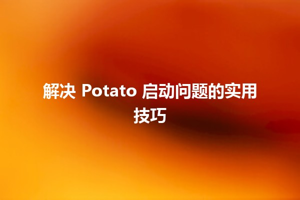 解决 Potato 启动问题的实用技巧 🍟🚀