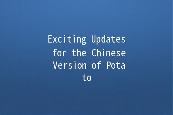 Exciting Updates for the Chinese Version of Potato 🍟✨