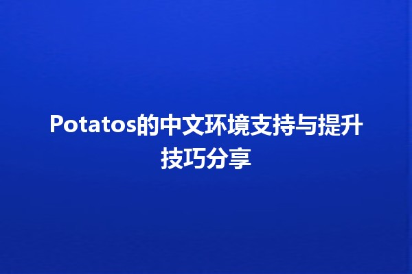 ⭐️ Potatos的中文环境支持与提升技巧分享 🥔