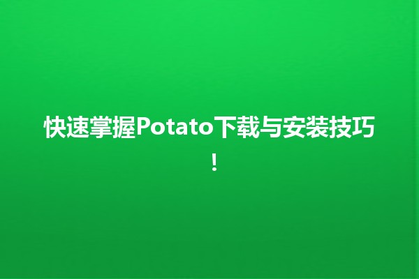 快速掌握Potato下载与安装技巧！🚀💻