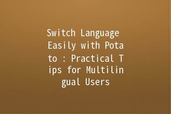 Switch Language Easily with Potato 🌍🥔: Practical Tips for Multilingual Users