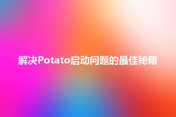 解决Potato启动问题的最佳秘籍 🍟✨