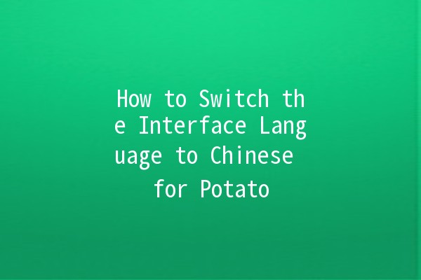 How to Switch the Interface Language to Chinese for Potato 🍟