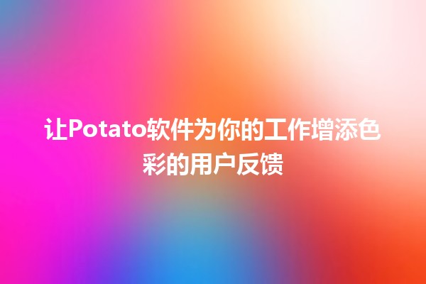 🍟 让Potato软件为你的工作增添色彩的用户反馈 💻