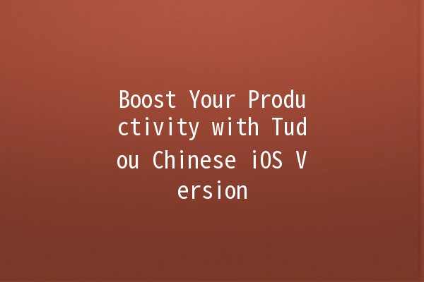 Boost Your Productivity with Tudou Chinese iOS Version 🚀📱