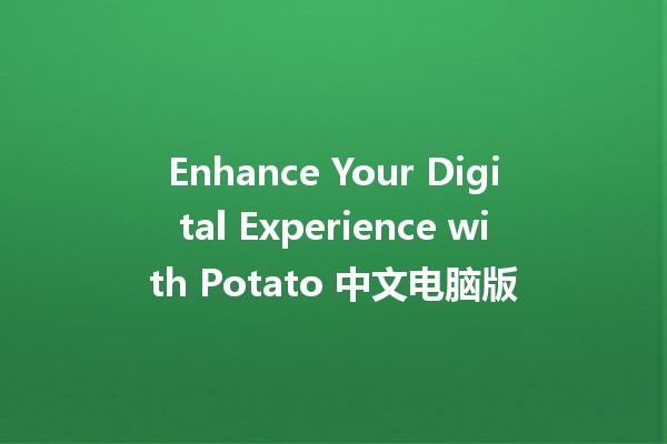 Enhance Your Digital Experience with Potato 中文电脑版 🥔💻