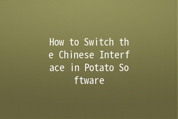 How to Switch the Chinese Interface in Potato Software 🥔💻