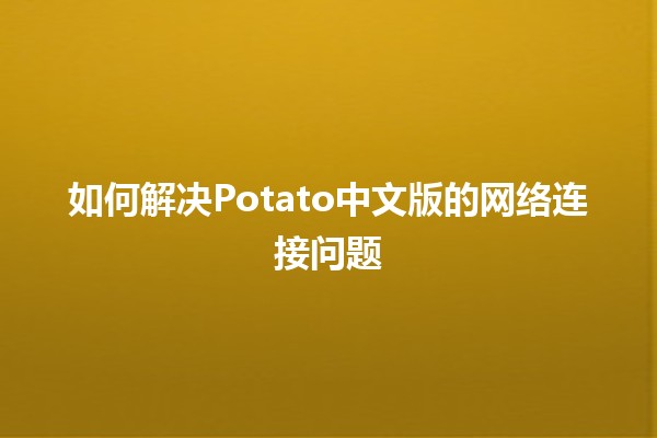 如何解决Potato中文版的网络连接问题 🔧🌐