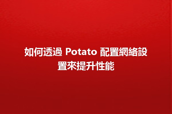 如何透過🍟 Potato 配置網絡設置來提升性能 🎯