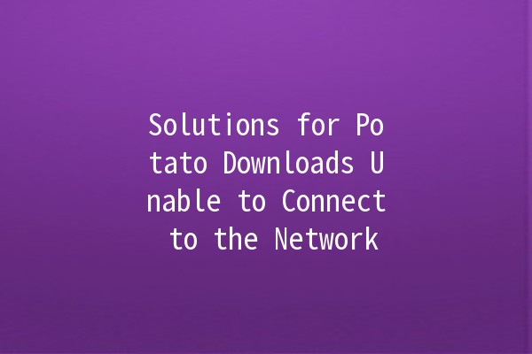 Solutions for Potato Downloads Unable to Connect to the Network 🚀✨