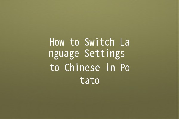 How to Switch Language Settings to Chinese in Potato 🍟🌏