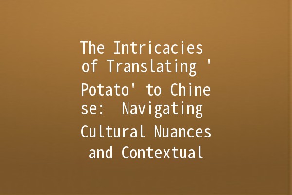 The Intricacies of Translating 'Potato' to Chinese: 🍟 Navigating Cultural Nuances and Contextual Understanding