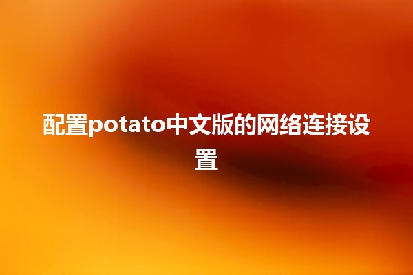 配置potato中文版的网络连接设置🌐🛠️