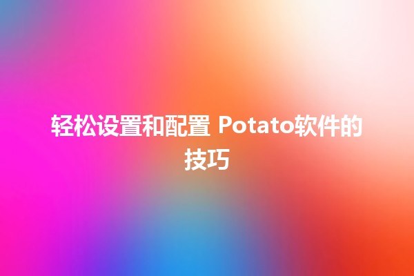 轻松设置和配置🍟 Potato软件的技巧💻