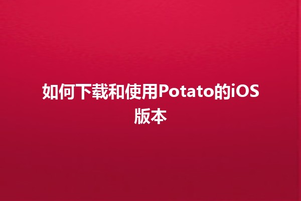 如何下载和使用Potato的iOS版本🍟📱